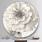 Designart - Indigold Grey Peonies I - Geometric Metal Circle Wall Art